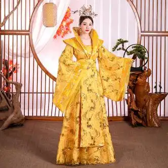 闪咖古装汉服红色宫廷古代结婚公主嫁衣凤冠霞帔戏服皇后服装杨贵妃