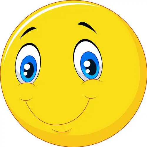 卡通笑脸表情大笑