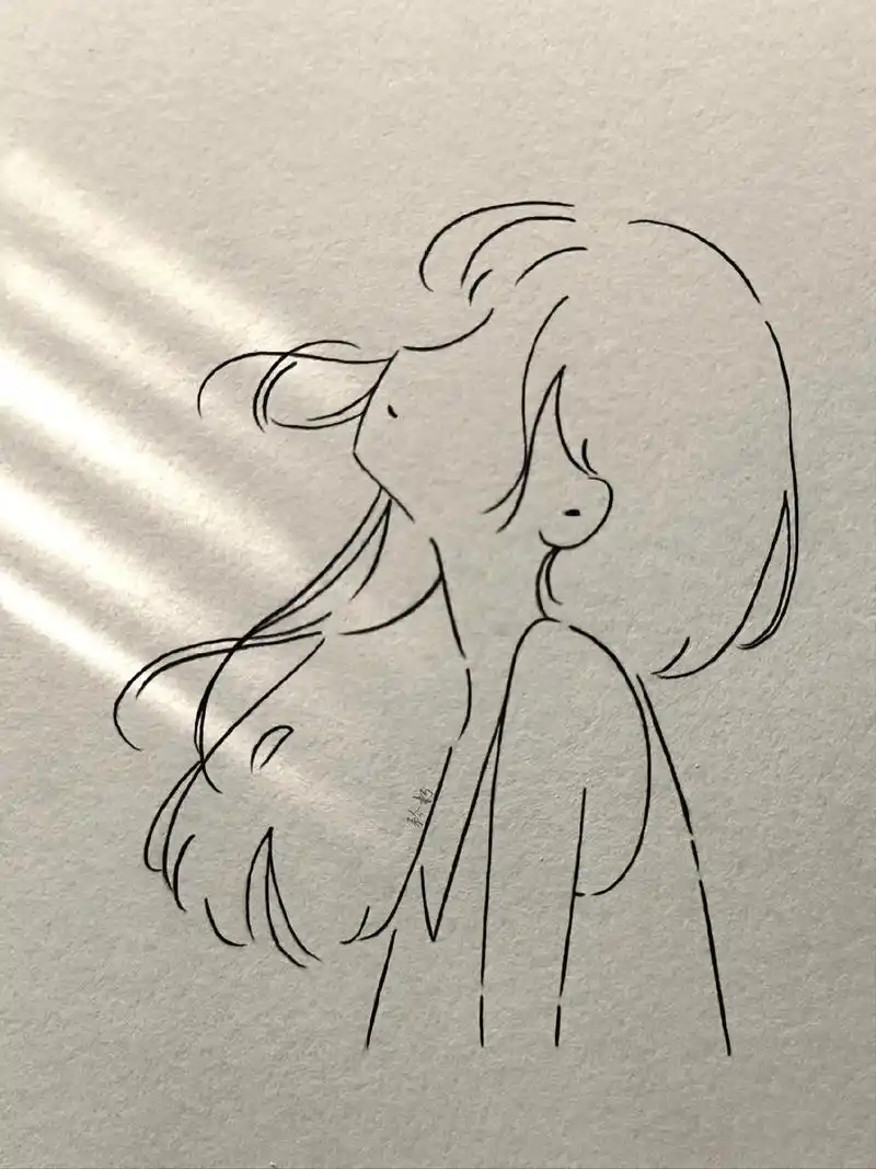 简笔画教程#动漫女生头像#绘画过程#铅笔画#手绘临摹 临摹