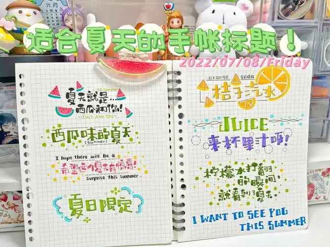 属于夏天的手帐标题