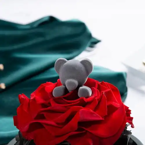 永生花玫瑰熊礼盒告白熊rose送女生朋友生日礼物only情人节新年礼