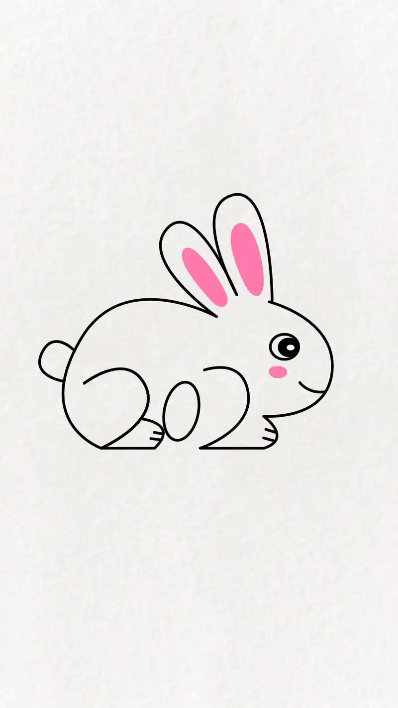 教你用2023画一只可爱的小兔子非常简单哦