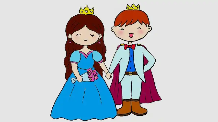 儿童简笔画|学画漂亮的新娘和帅气的新郎