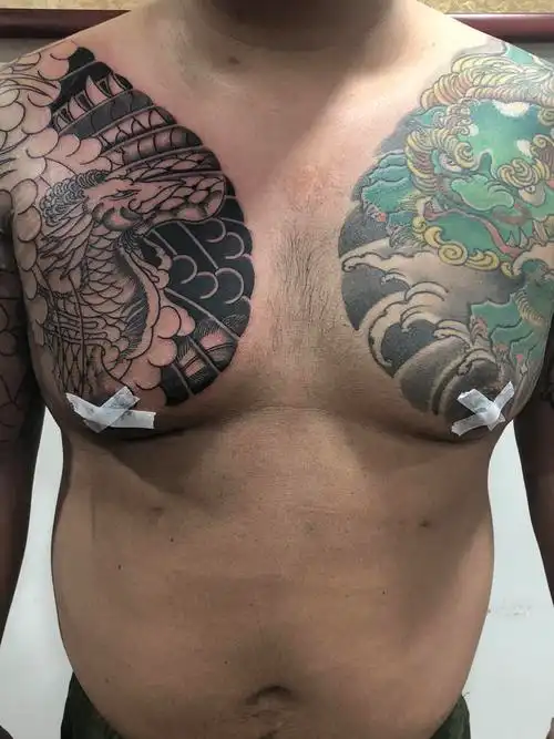 日式不动明王半甲_纹身图案手稿图片_雕狩的纹身作品集