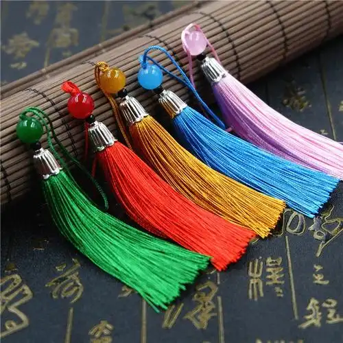 挂件流苏穿珠小流苏穗子中国结吊穗灯笼吊坠红色金色古风挂饰流