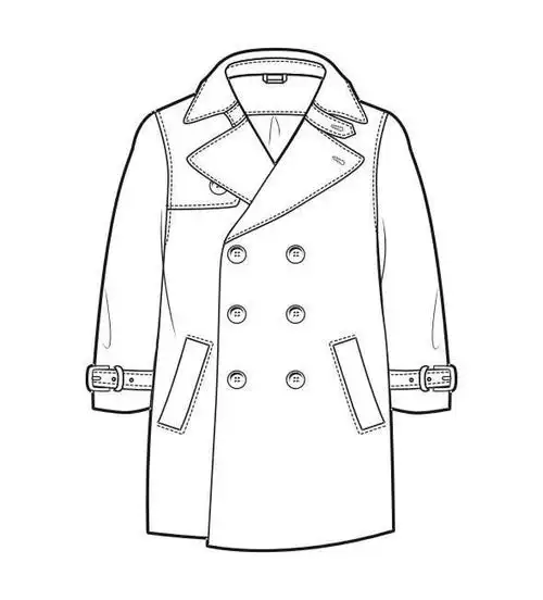 风衣大衣款式图