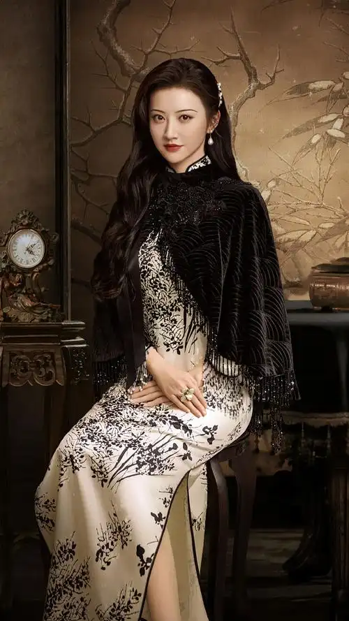 2021网剧司藤景甜大甜甜旗袍壁纸司藤景甜分享几张司藤甜甜美照旗袍