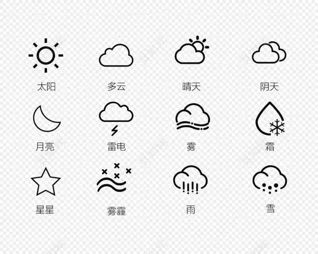 天气图标简笔画下载