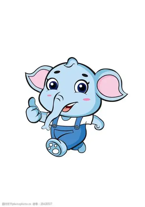 可爱卡通矢量大象图片-图行天下图库