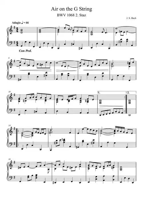 g弦上的咏叹调巴赫jsbachaironthegstringpianoarrangement