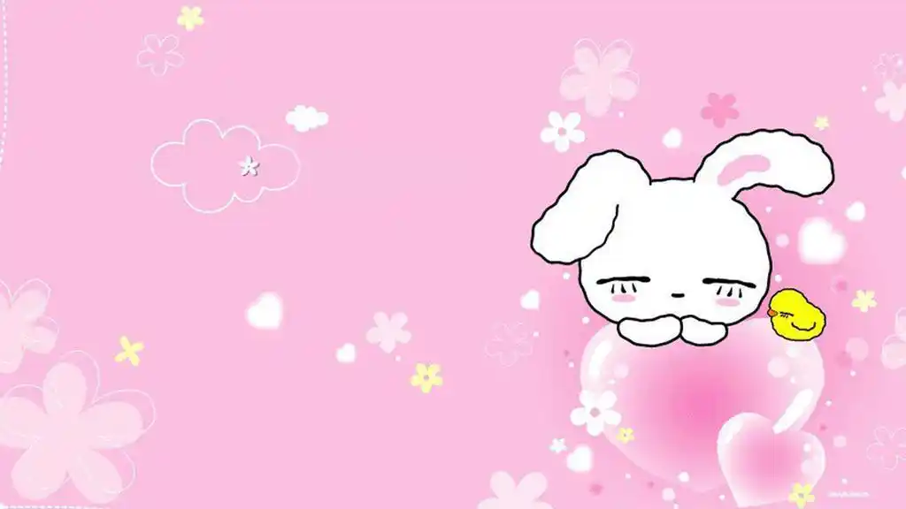 可爱的粉色卡通,高清壁纸图片,卡通矢量-回车桌面