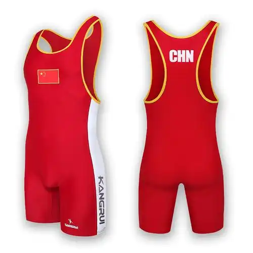 连体举重康瑞男女竞技比赛训练专用衣服成人摔跤服