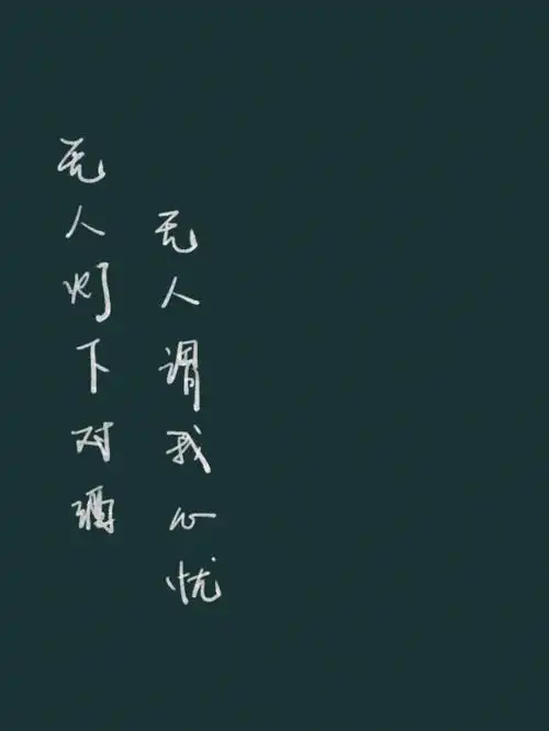 山河令手写无人灯下对酒无人谓我心忧