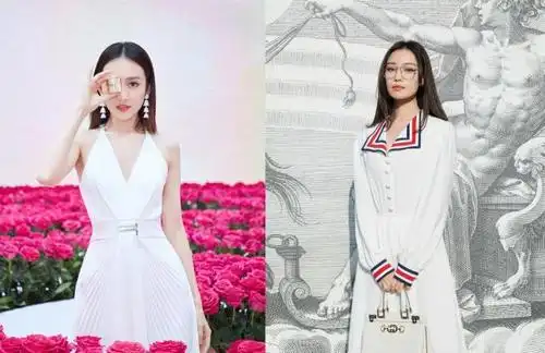 王鸥与倪妮罕见同框,一个素颜穿衬衫,一个红唇穿男衬衫