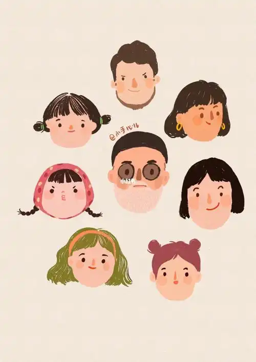 画几个喜欢的小人头