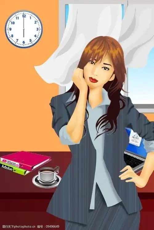 卡通职业女性图片
