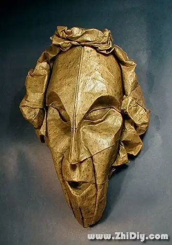 儿子的折纸集折纸人面面具人面狮身像手工折纸图谱教程j