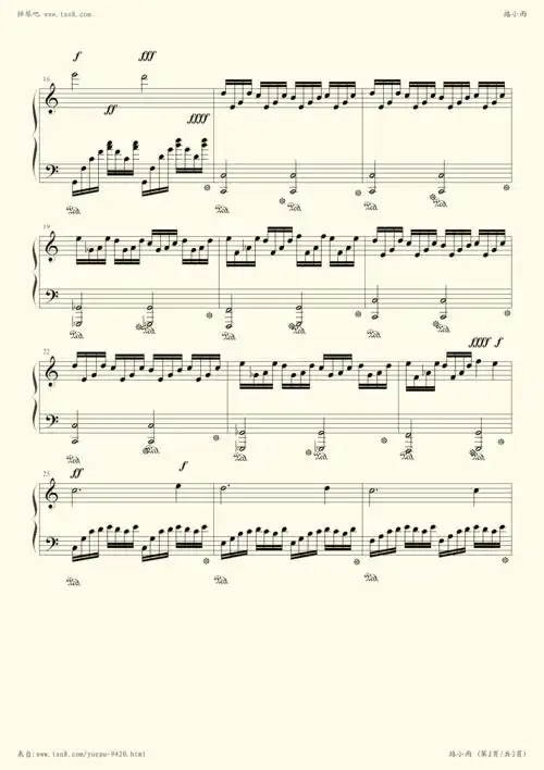 钢琴谱 - 路小雨(l7双手版)