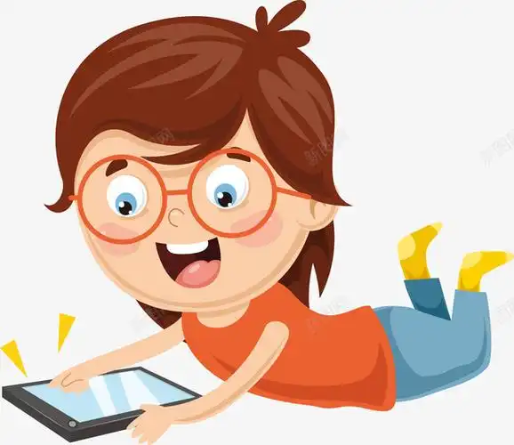 正在玩手机的女孩 平面电商 创意素材