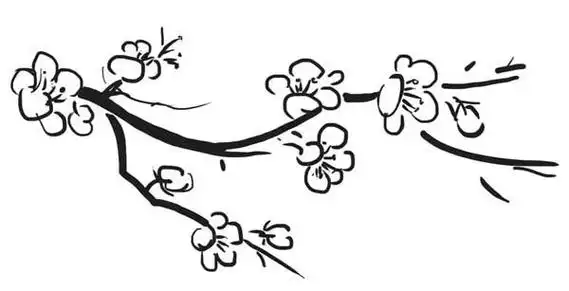 笔画之梅花树梅花的简笔画画法步骤优质梅花树枝简笔画梅花植物简笔画