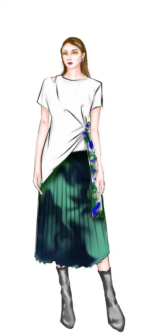 效果图学生们的ps服装效果图的作业