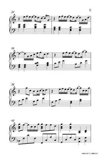 曲谱名:记得(《弹吧音教》制谱版)钢琴谱