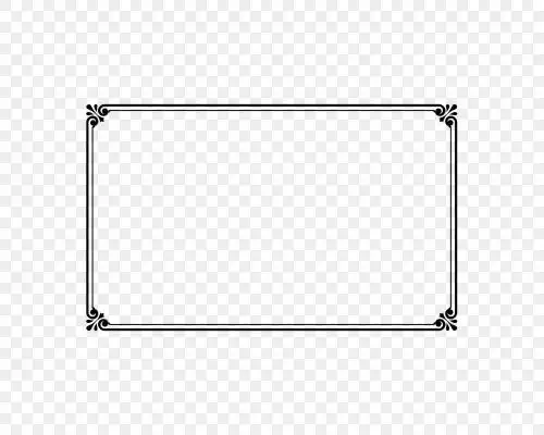 黑色四角花边方框