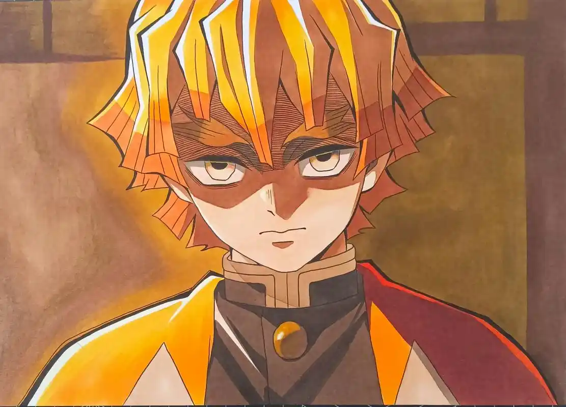 师兄,我找到你了.#手绘 #鬼灭之刃无限城#我妻善逸