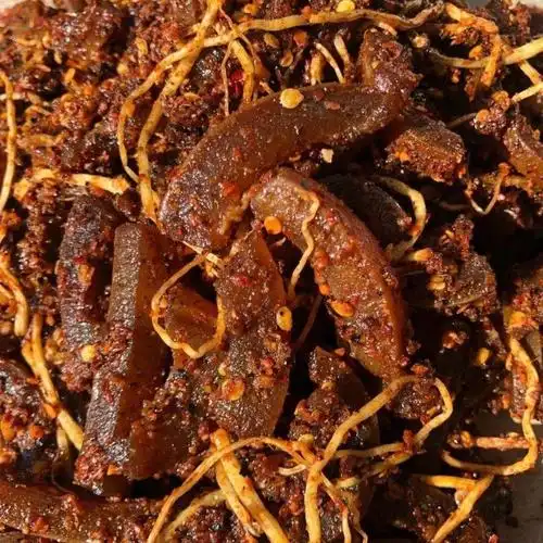 菜根牛皮 云南特产佤族配方味道 佤味牛皮 中辣特辣可选1斤装 特辣500