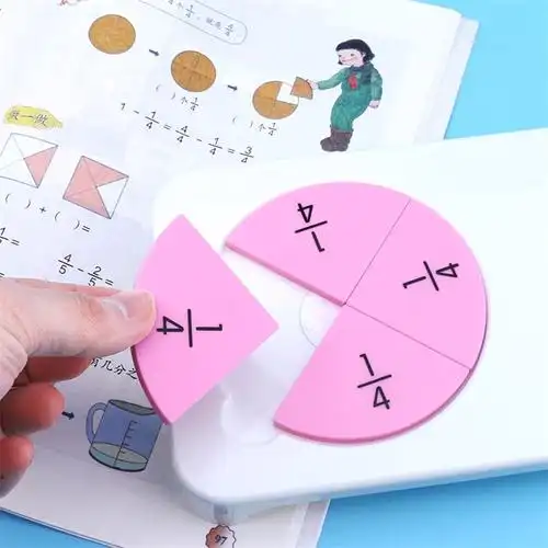 fgacct 学具盒小学三年级数学教具全套上册教材同步人教钟表模型联动