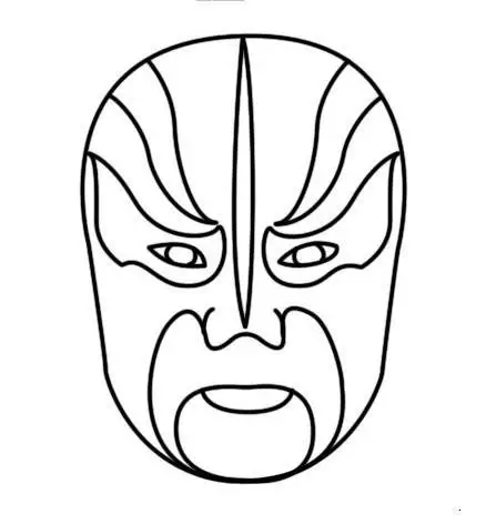 简笔画大全_脸谱简笔画