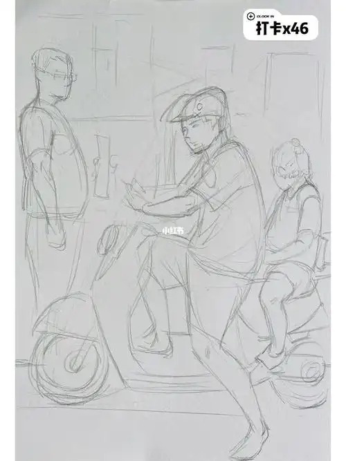 谢谢友军的提供哦 笔记灵感  #速写人间万象  #我的日常  #速写