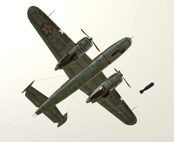 二战名机 美国陆军,民国国民党空军 b25 轰炸机 b-25 米歇尔《珍珠港