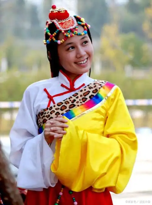 青藏高原上的女郎