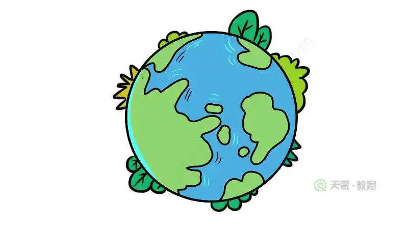 幼儿园保护地球儿童画怎么画素描简笔画手托环保节能地球元素模板免费