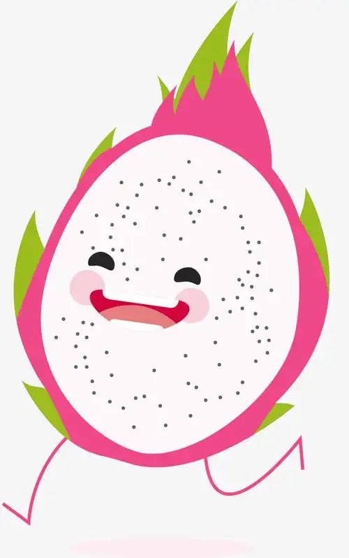 欢乐奔跑的火龙果小人