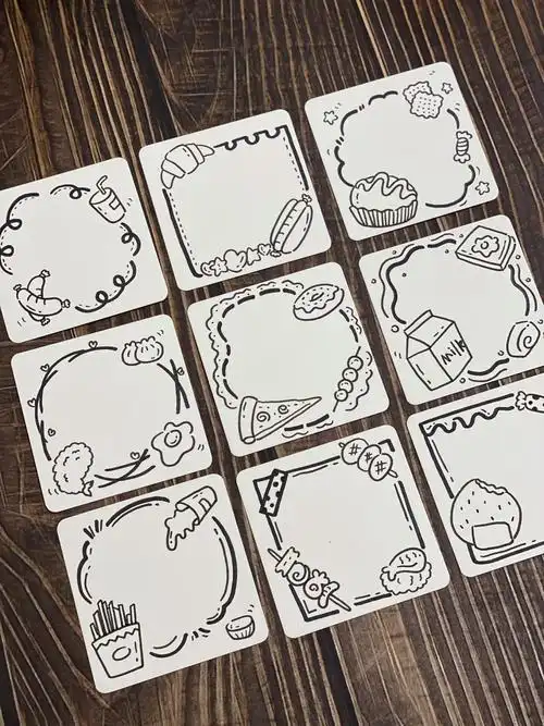 简笔画美食边框素材手帐素材边框