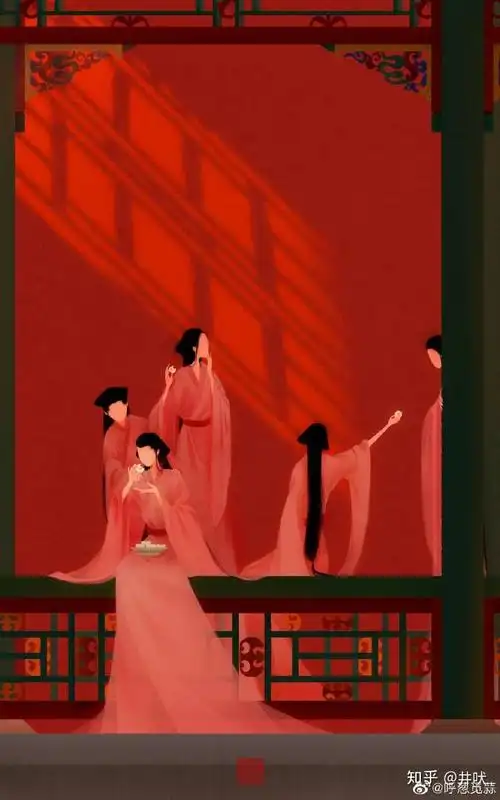 有没有古风插画红色系美女壁纸求推荐