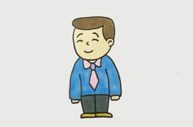 人物头像爸爸简笔画爸爸抱着我的简笔画曲洲老师画卡通少儿简笔画系列