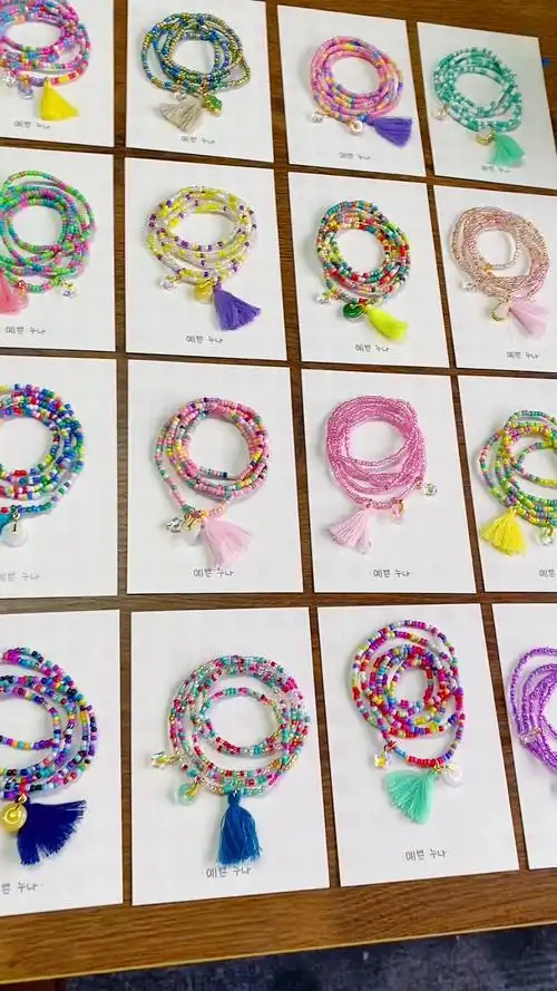 hd3142浓浓春意紫色系新中式手链小米珠手串招财撞色叠戴少女项链