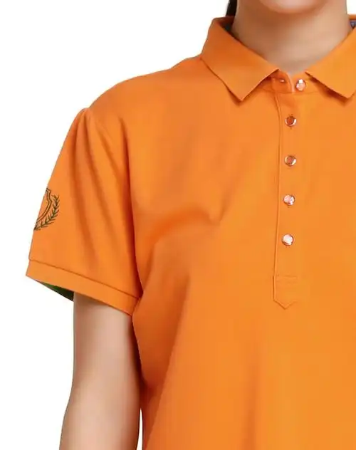 活力舒适 女款橙色短袖t恤 经典休闲