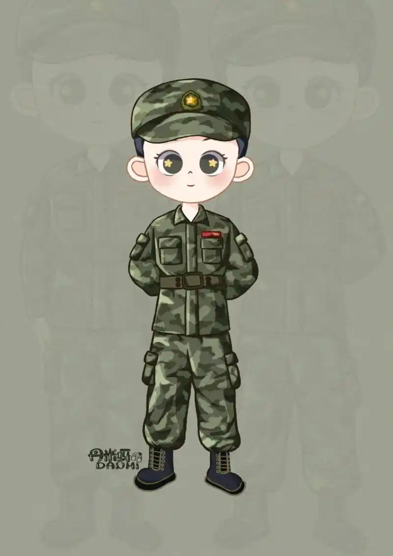 插画|q版兵哥哥 中国军人最帅,不接受反驳.
