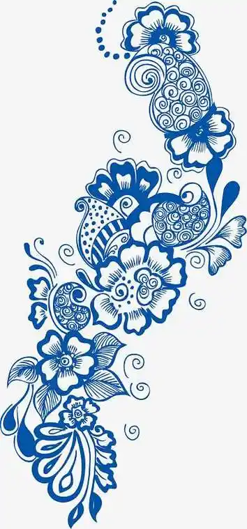 psdpng图案设计彩印花边a150(3000x3000)png青花瓷花纹合集(800x551)