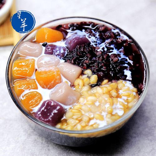 星芋糯米罐头即食蜜汁糖水紫米黑米米代餐芋圆糯米