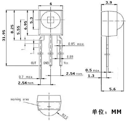 接收头,空气净化器红外接收头,空调节能器遥控接收头