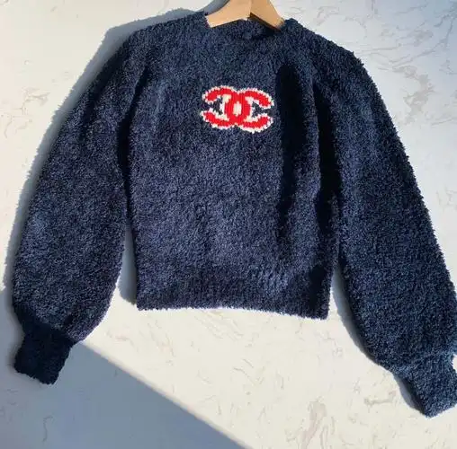chanel毛圈料休闲针织衫