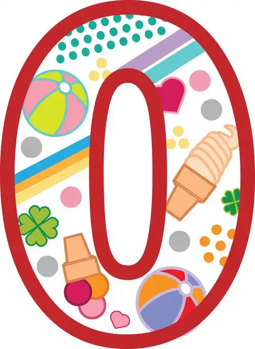 矢量单个数字0设计