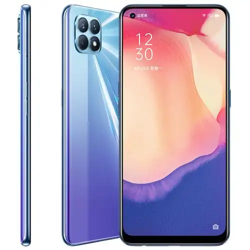 opporeno4se65w超级闪充3200万前置自拍轻薄双模5g拍照手机8128超闪蓝