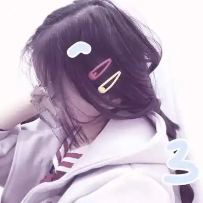 软锦双马尾挡脸女头