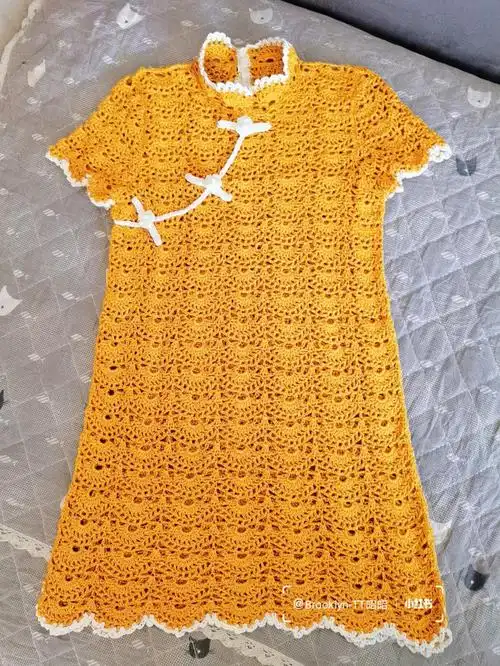 儿童钩针小旗袍61附图解61附钩织说明(上)